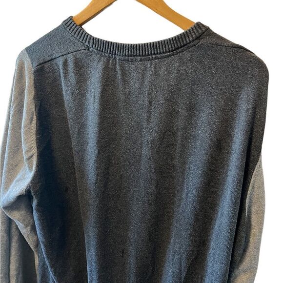 MENS BENCH Grey Colour Blocked Crew Neck Knit Pullover Sweater XXL - Picture 4 of 8